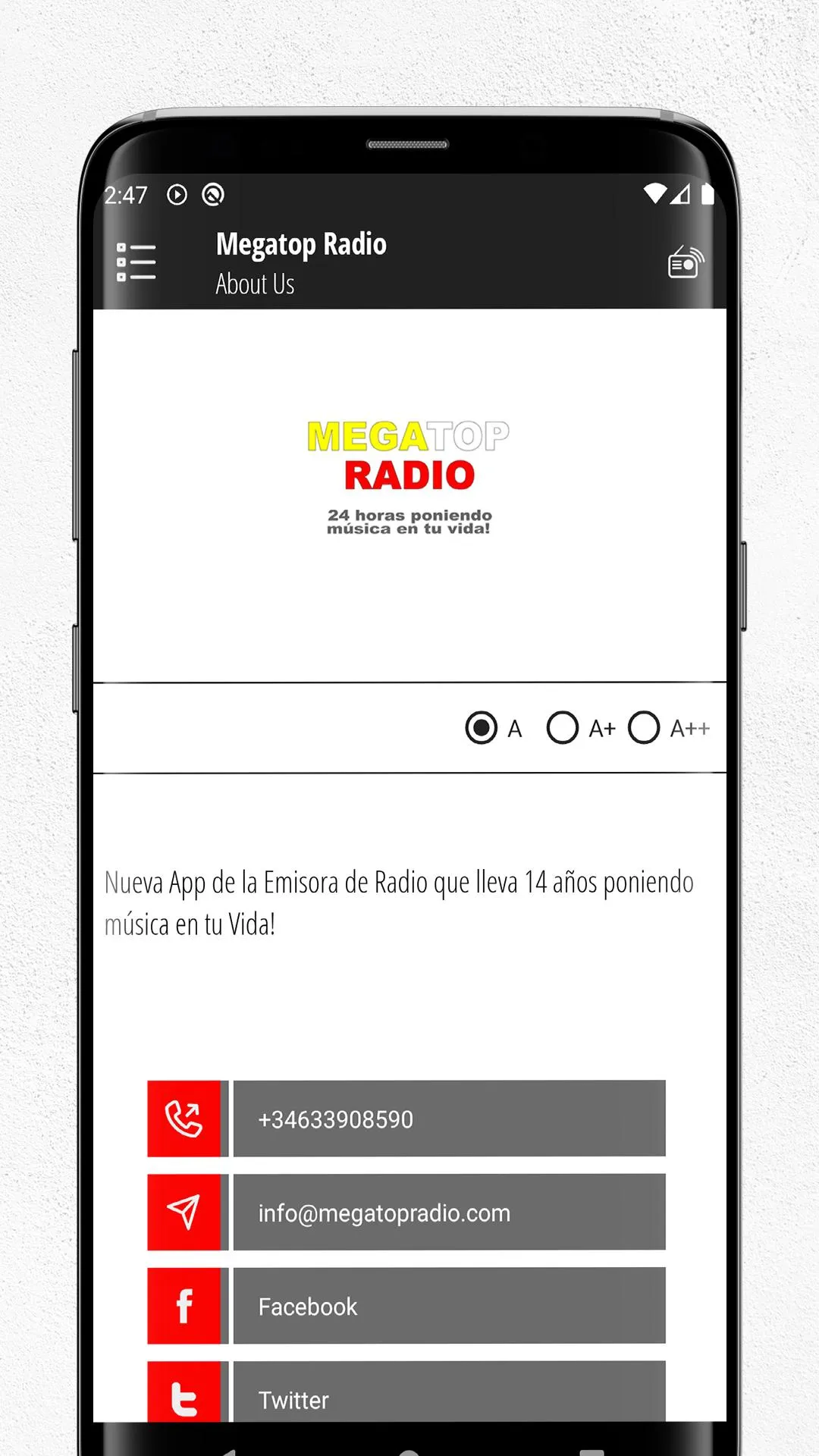 Megatop Radio | Indus Appstore | Screenshot