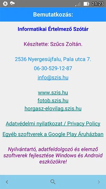 Informatikai Értelmező Szótár | Indus Appstore | Screenshot