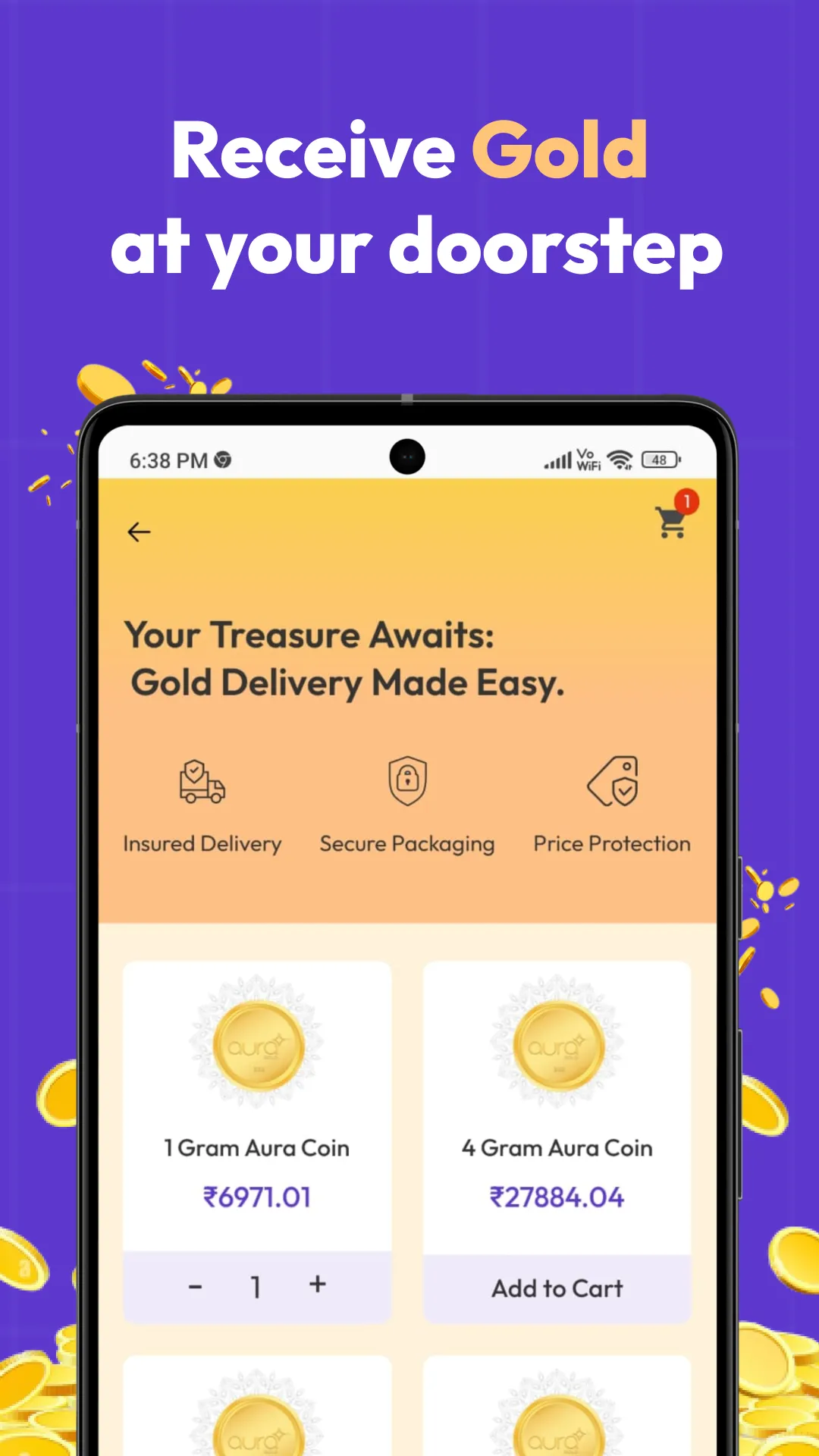 Aura - India's Gold Saving App | Indus Appstore | Screenshot