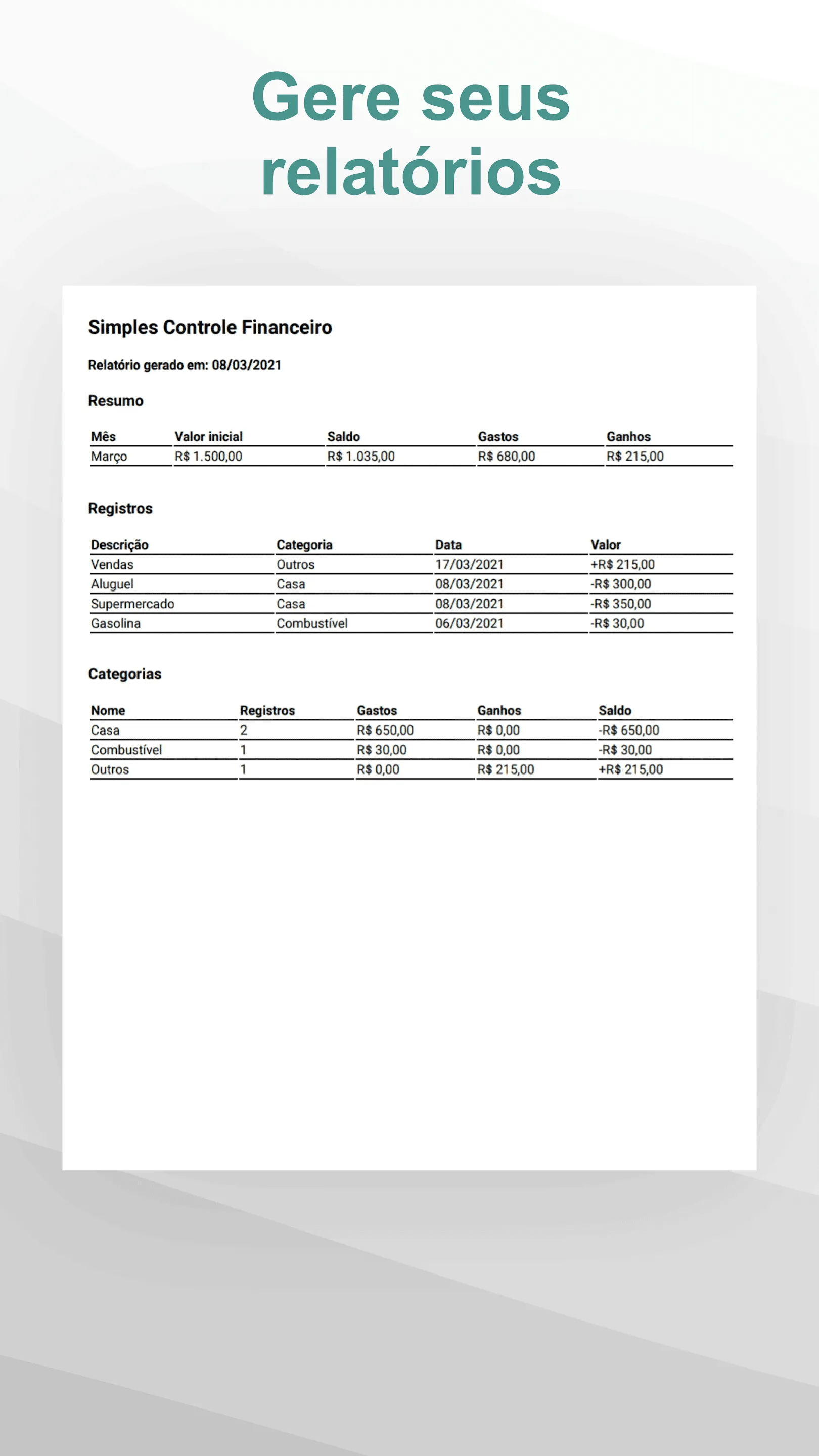 Simples Controle Financeiro | Indus Appstore | Screenshot