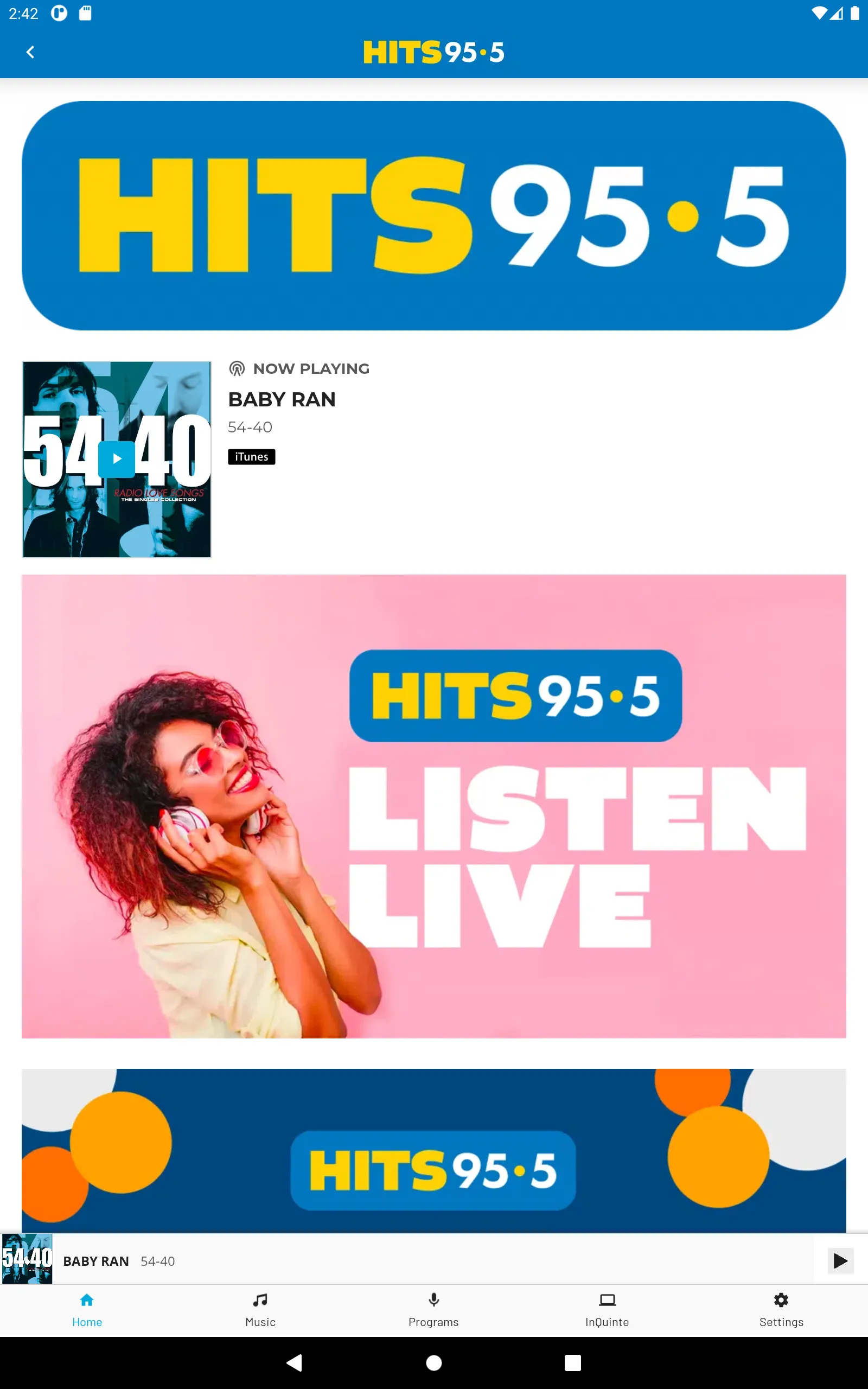 Hits 95.5 | Indus Appstore | Screenshot