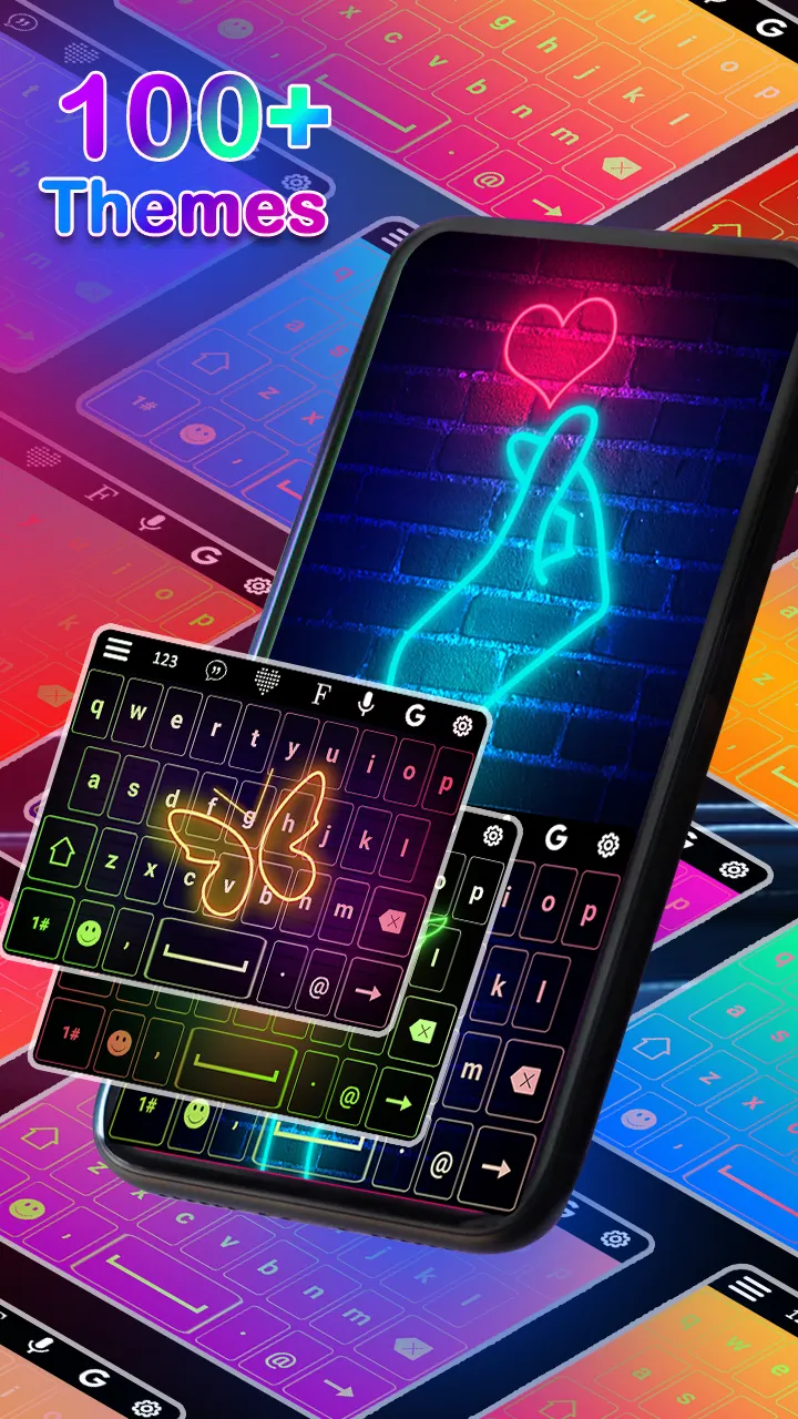 Neon Led Keyboard Photo, Emoji | Indus Appstore | Screenshot