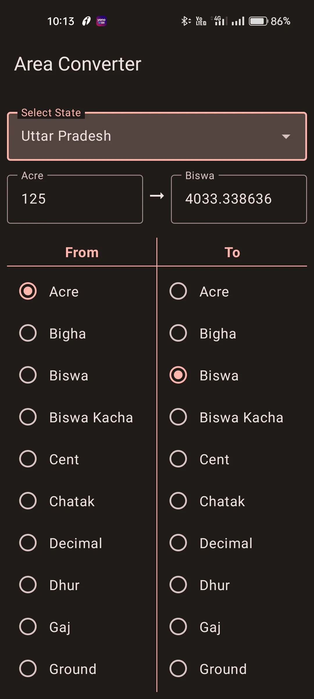 Area Converter State Wise | Indus Appstore | Screenshot