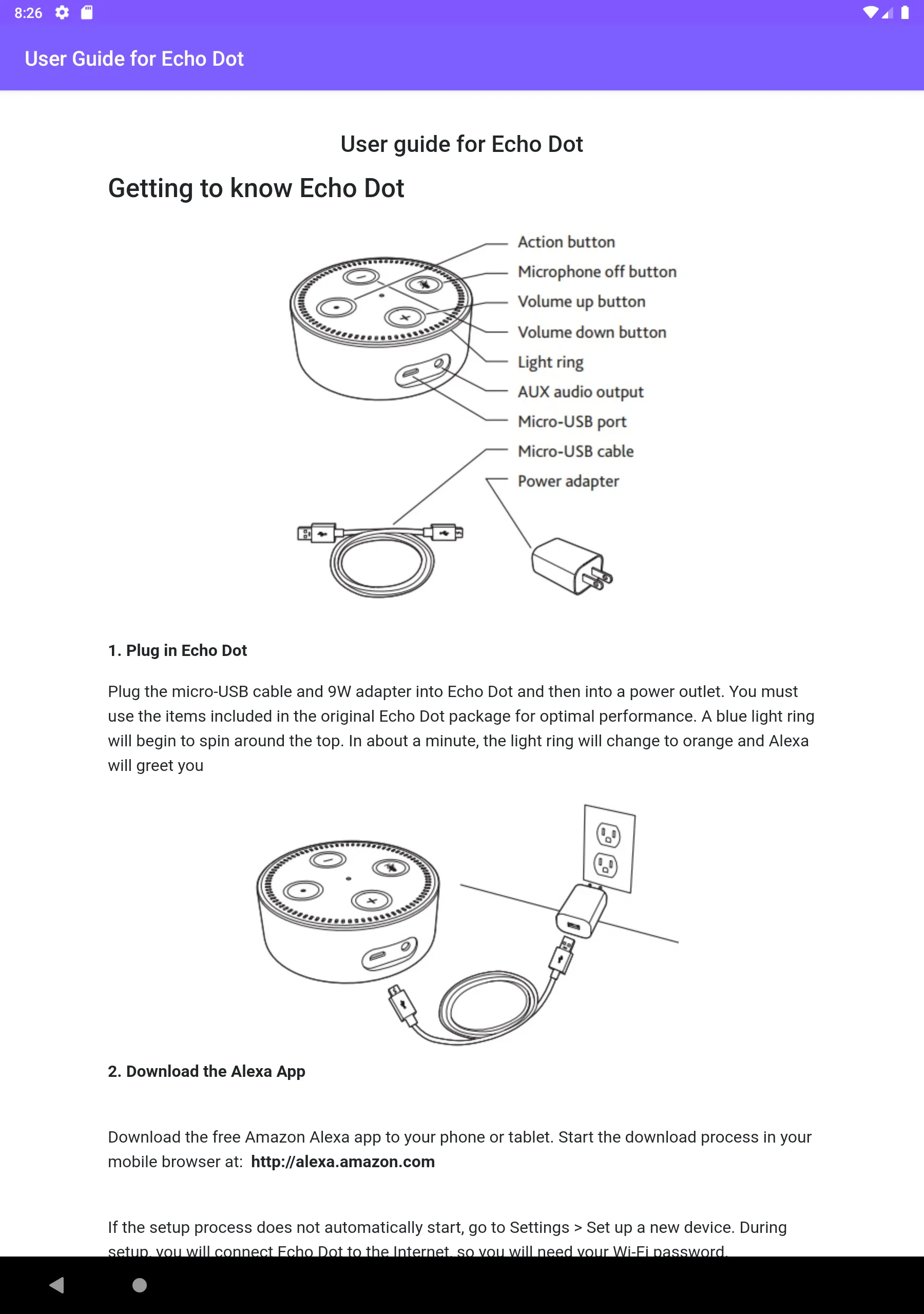 User Guide for Echo Dot | Indus Appstore | Screenshot