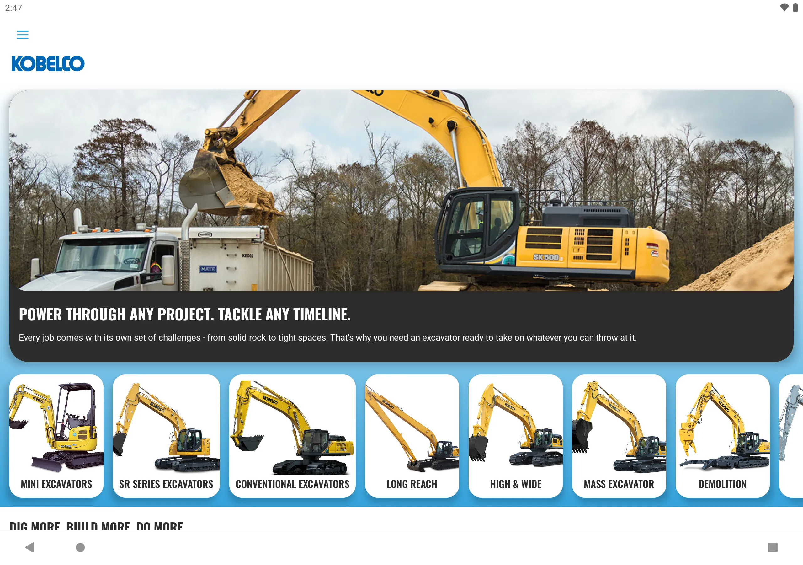 Kobelco Construction Machinery | Indus Appstore | Screenshot