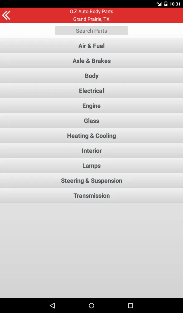 O.Z Auto Body Parts - TX | Indus Appstore | Screenshot