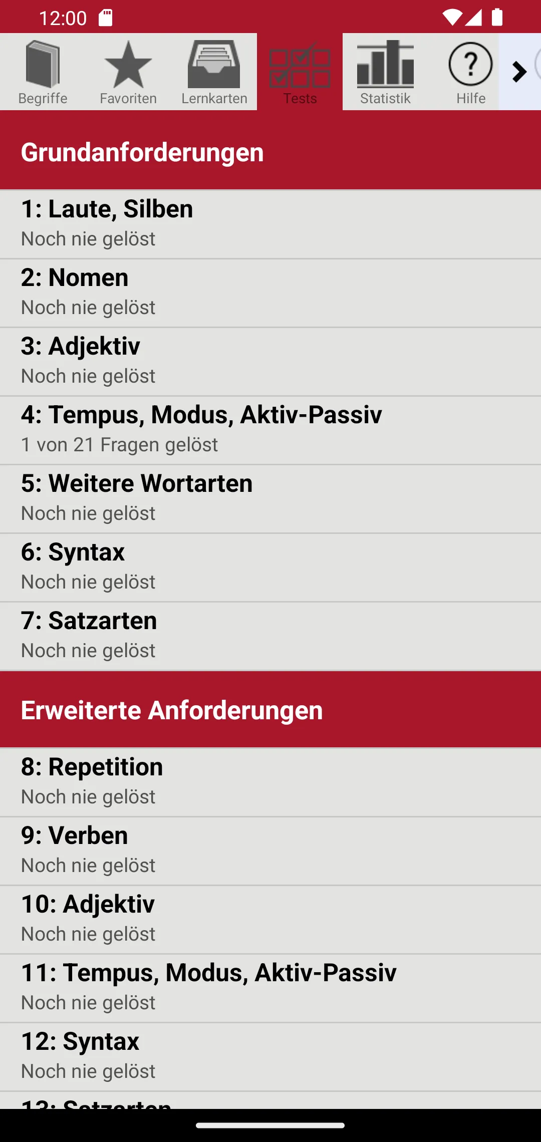 Grammatik 7 bis 10 | Indus Appstore | Screenshot