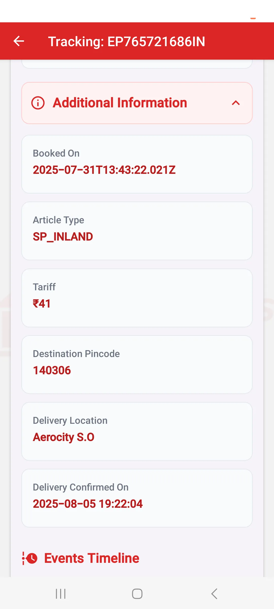 Speed Post Tracking - India | Indus Appstore | Screenshot