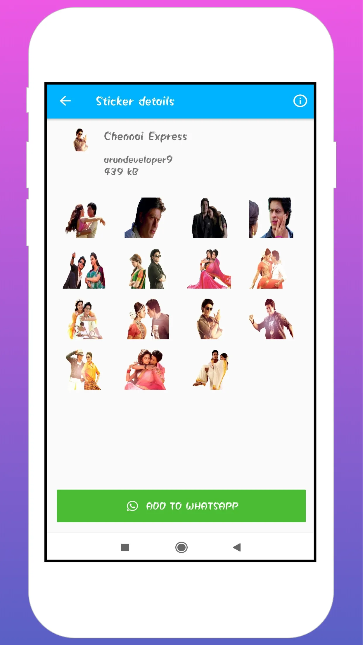 Shahrukh Khan Stickers | Indus Appstore | Screenshot