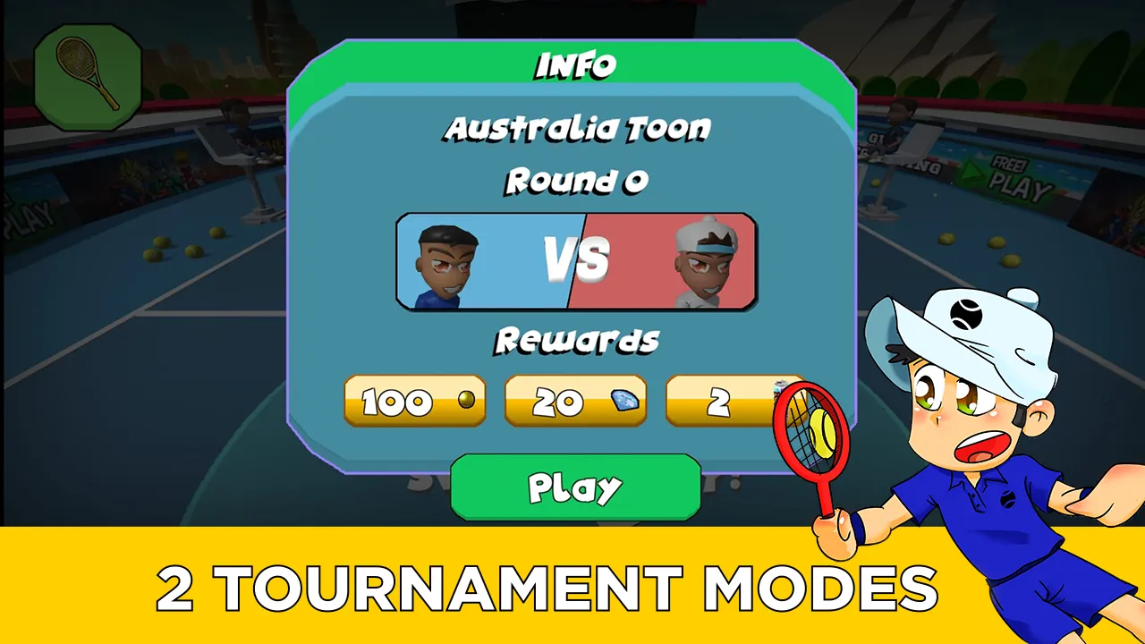 Toons Tennis Super Smash | Indus Appstore | Screenshot