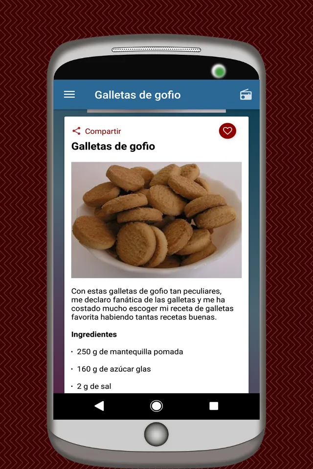 Recetas de Galletas Caseras | Indus Appstore | Screenshot