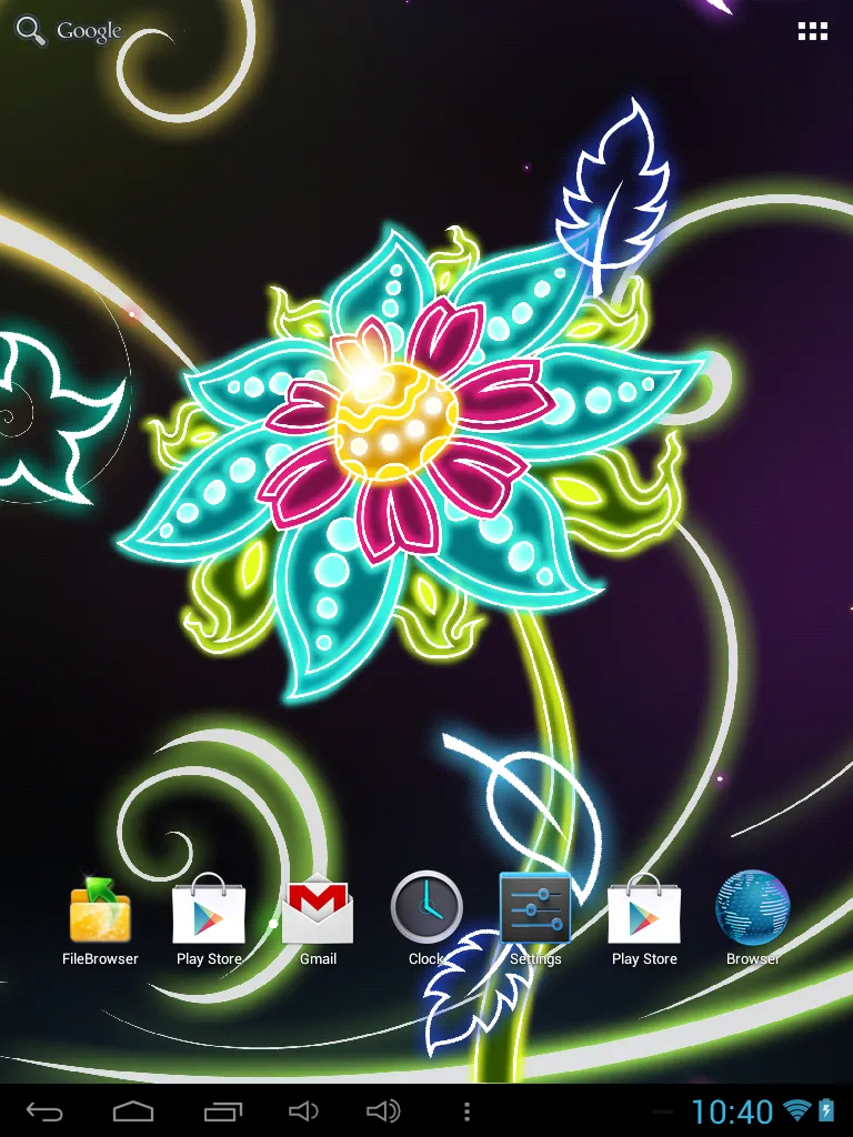 Neon Flowers Live Wallpaper | Indus Appstore | Screenshot