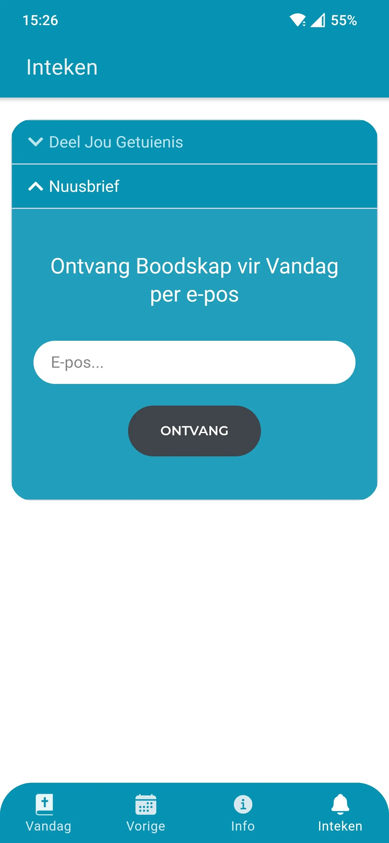 Boodskap vir Vandag | Indus Appstore | Screenshot