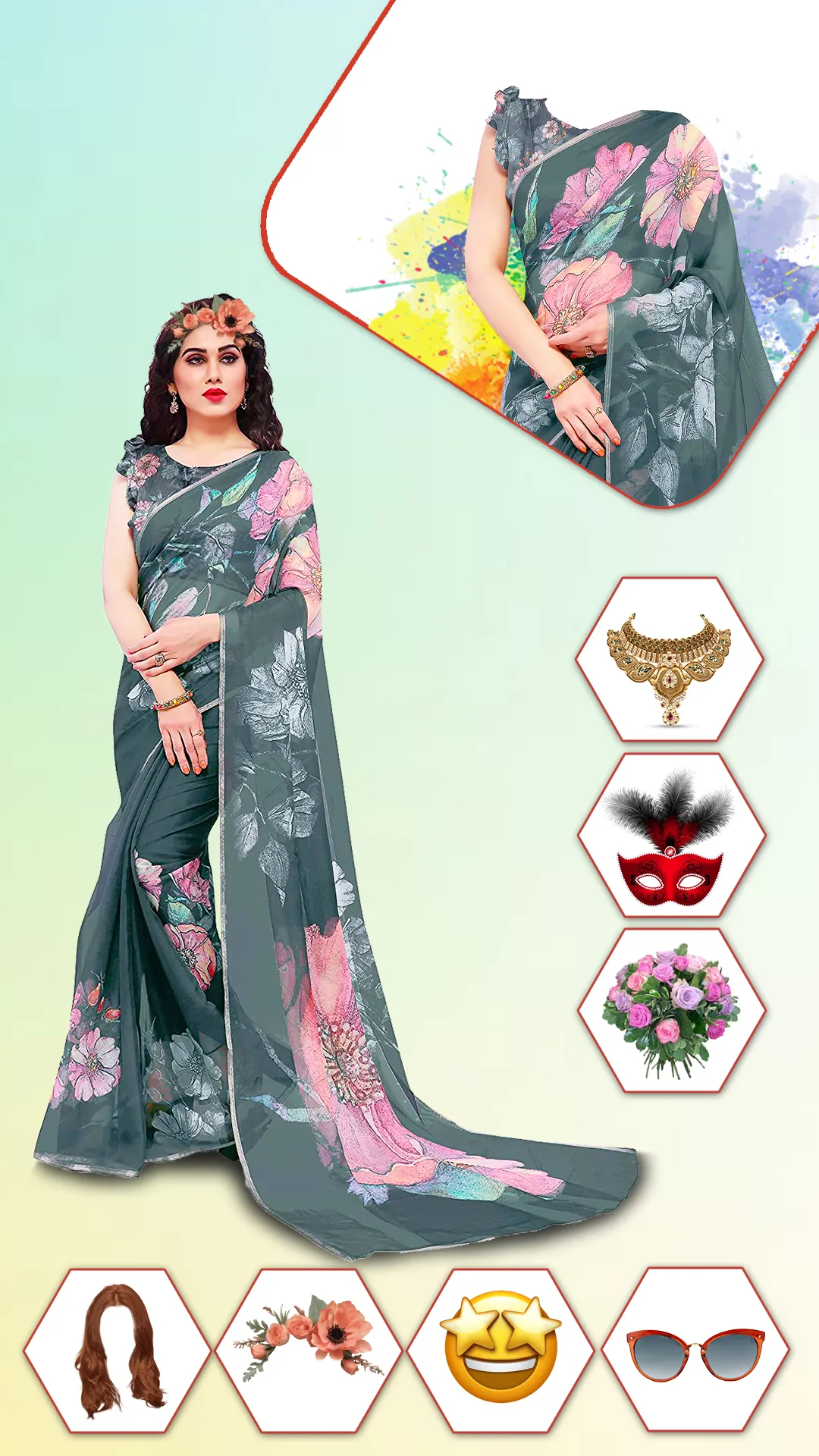 Women Fashion Saree Photo Suit | Indus Appstore | Screenshot