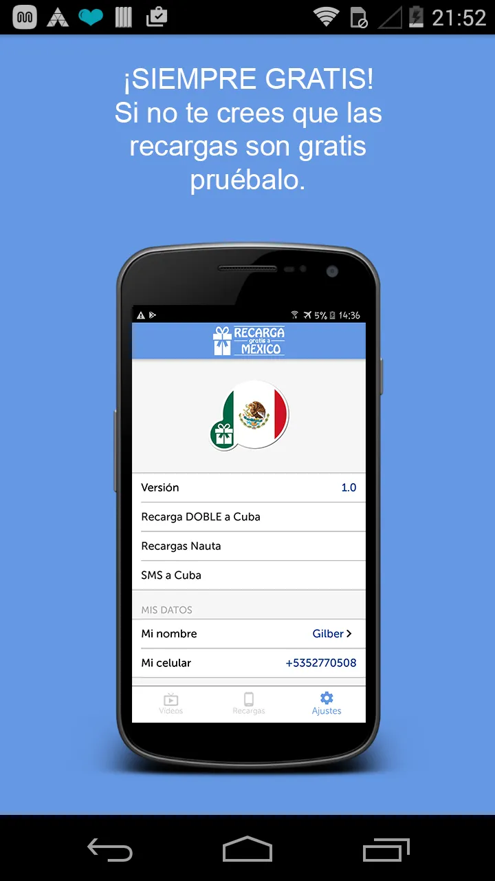 Regala recargas a México | Indus Appstore | Screenshot