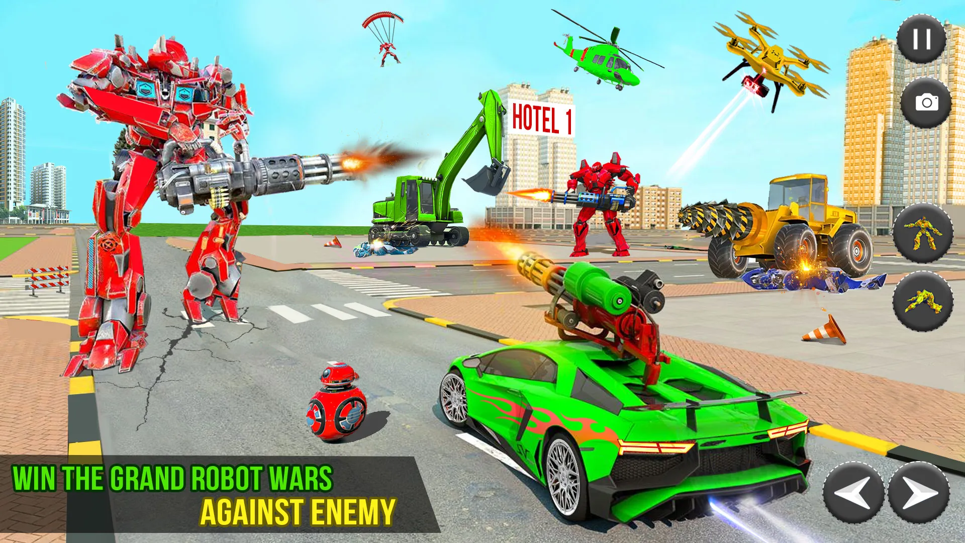 Robots War– Car Transform Game | Indus Appstore | Screenshot