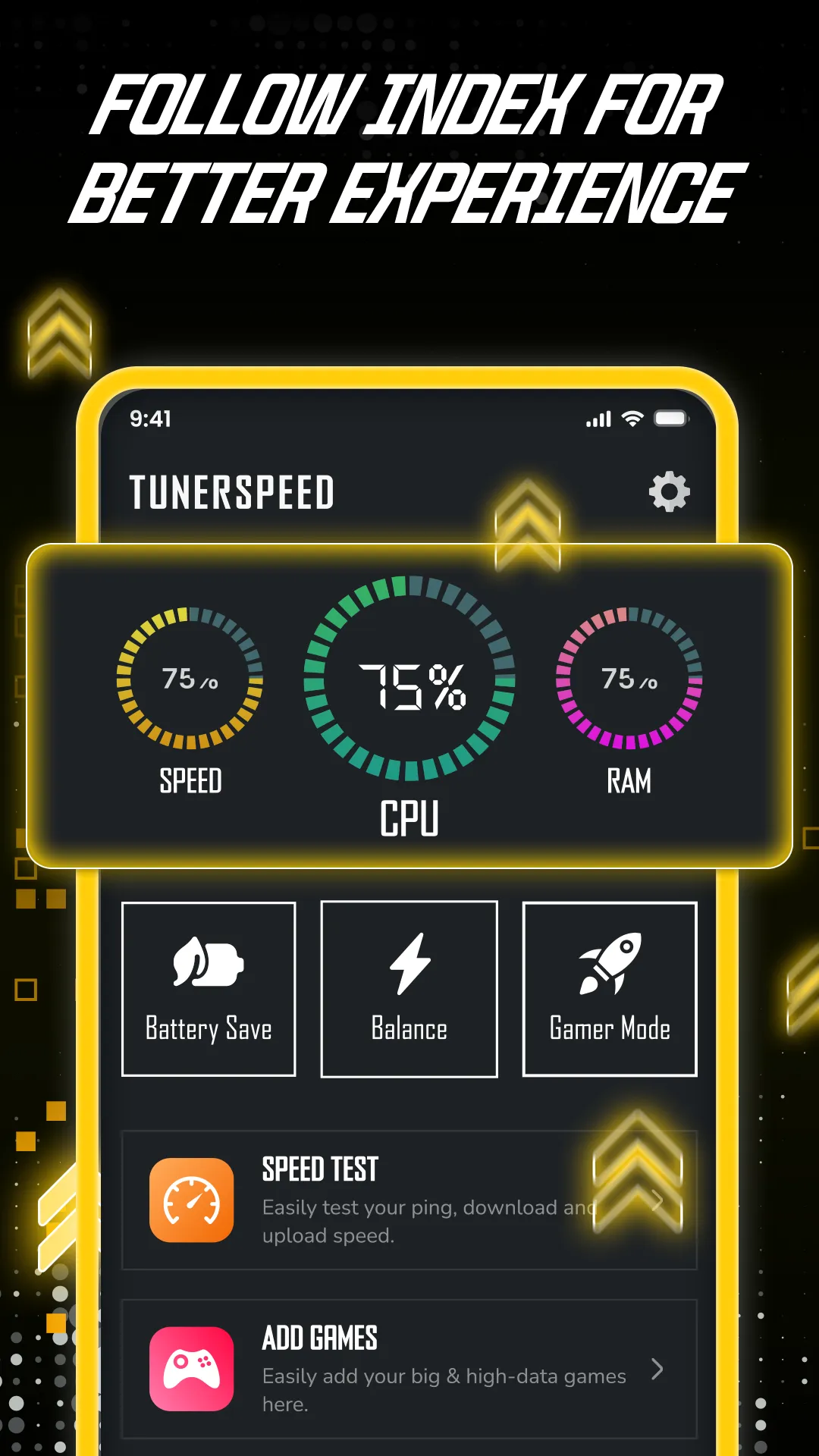 TunerSpeed: Game Mode Manager | Indus Appstore | Screenshot