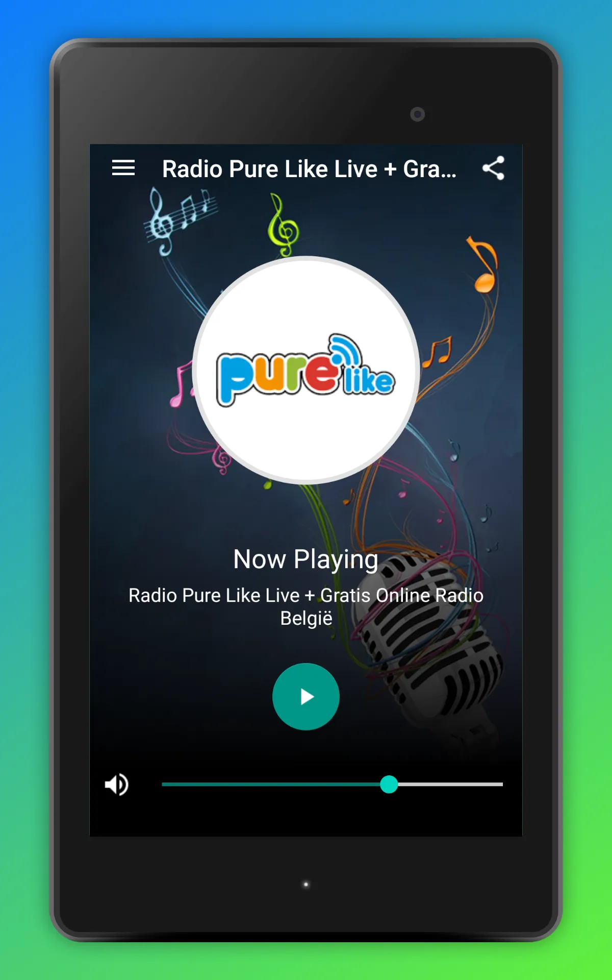 Pure FM Radio Like App België | Indus Appstore | Screenshot