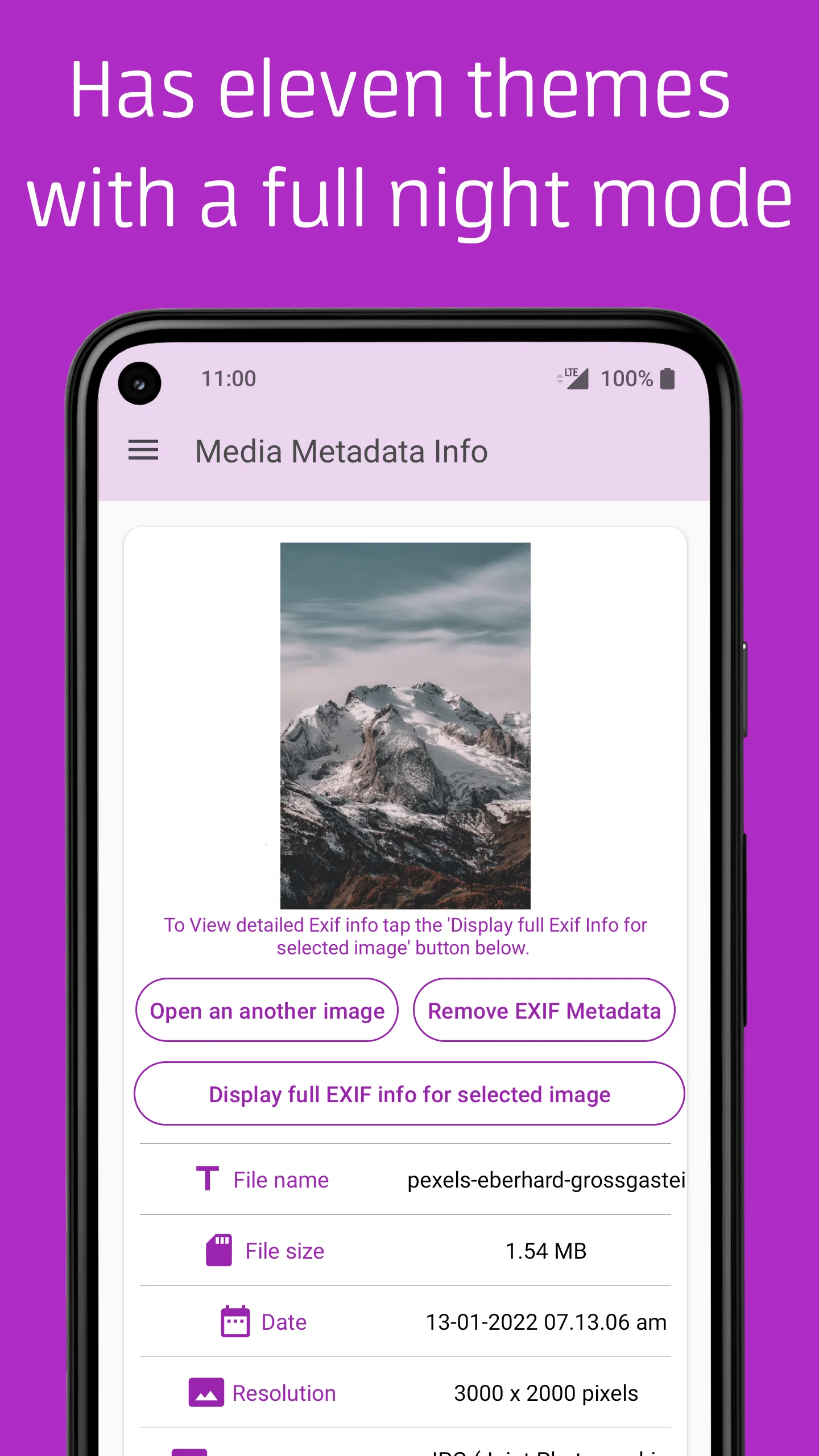 Media Metadata Info: EXIF Info | Indus Appstore | Screenshot