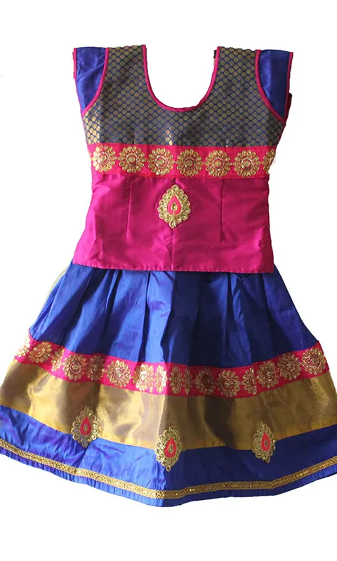 Kids Pattu Lehenga Designs | Indus Appstore | Screenshot