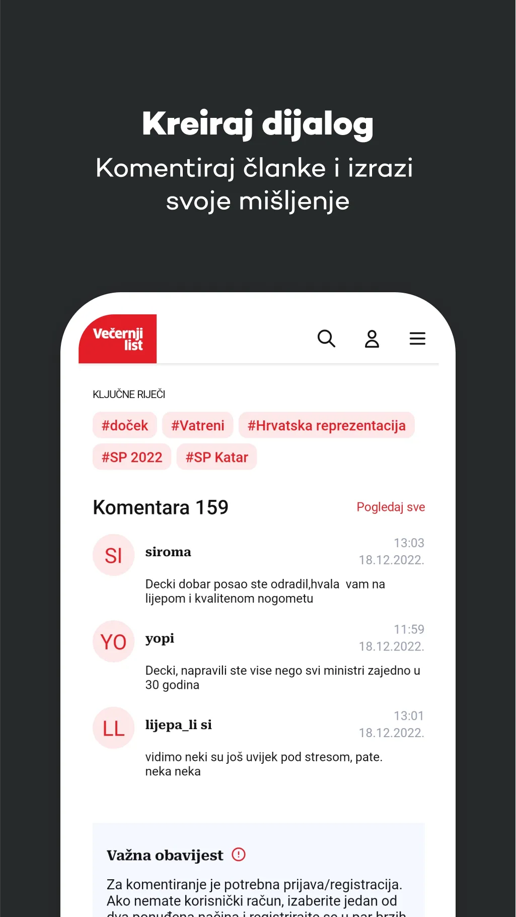 Večernji list | Indus Appstore | Screenshot