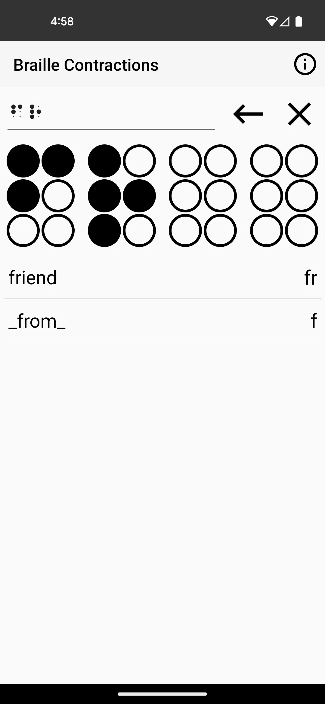 Braille Contraction Lookup | Indus Appstore | Screenshot