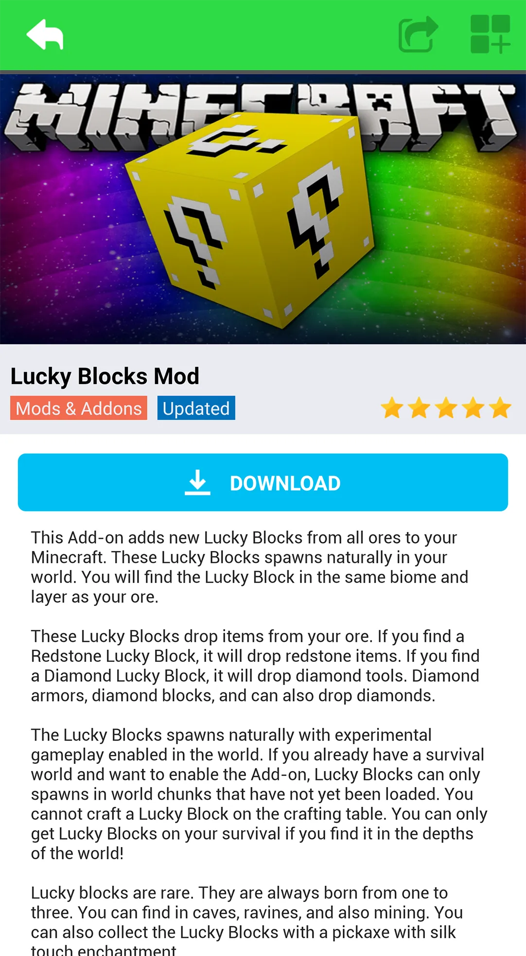 Lucky Block Mod | Indus Appstore | Screenshot