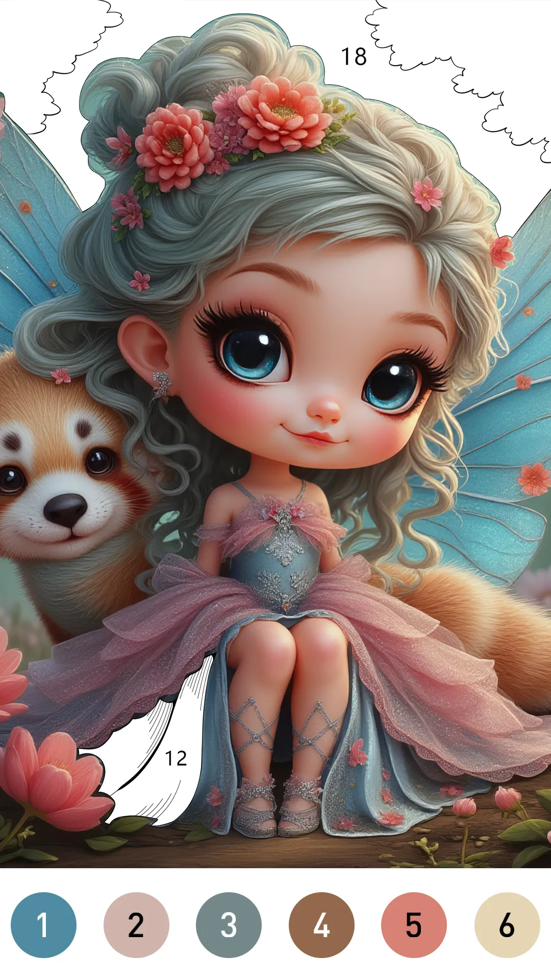 Fairytale Color by number game | Indus Appstore | Screenshot