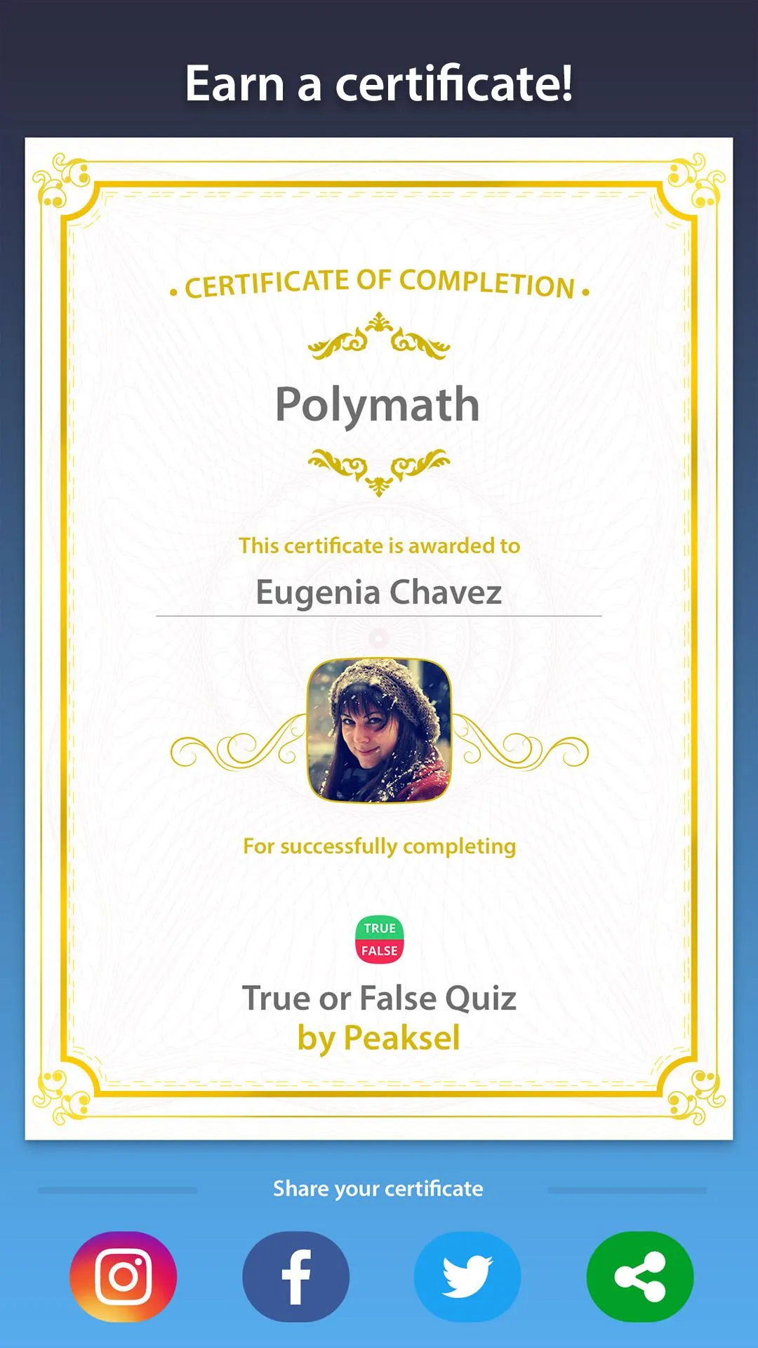 True or False Quiz | Indus Appstore | Screenshot