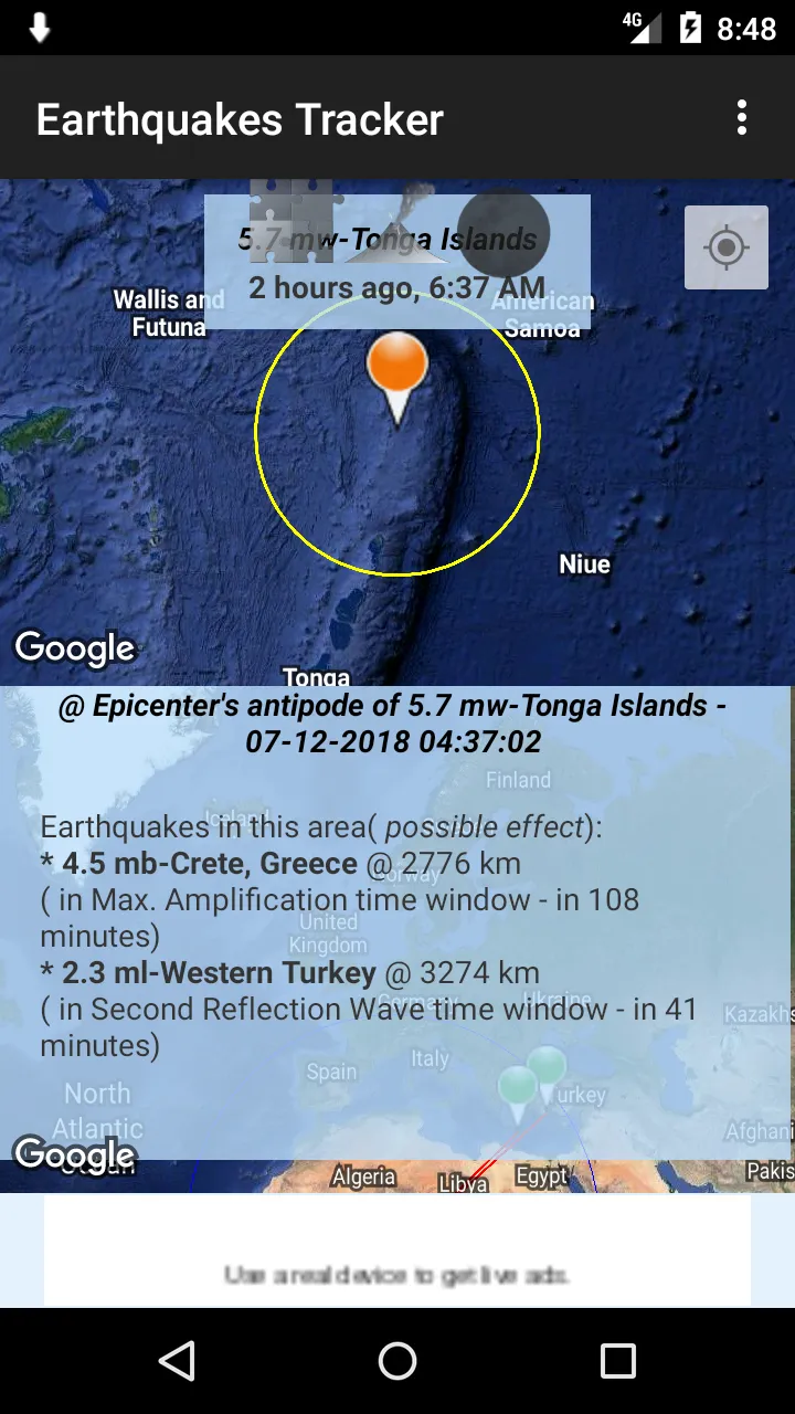 Earthquakes Tracker | Indus Appstore | Screenshot