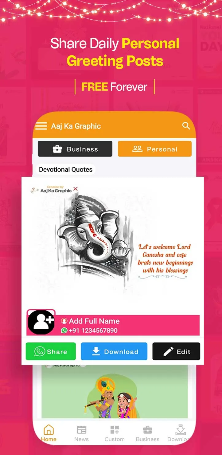 Aaj Ka Graphic: Festival Posts | Indus Appstore | Screenshot