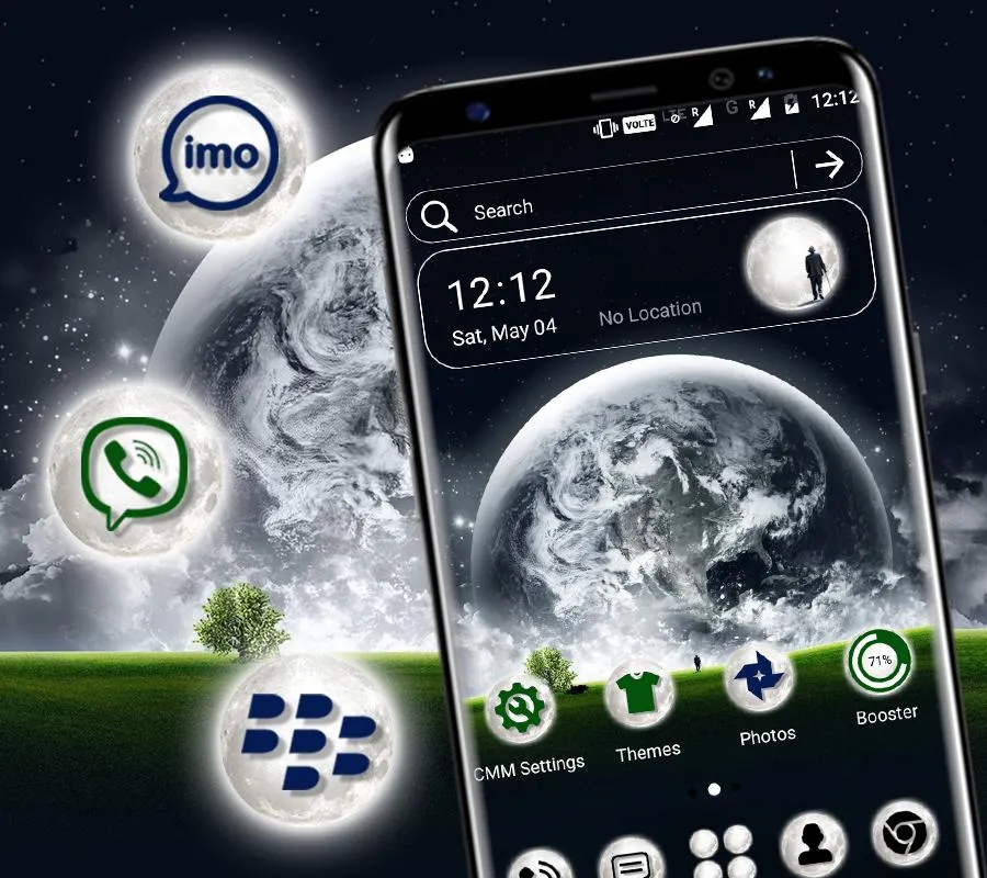 Moon Night Launcher Theme | Indus Appstore | Screenshot