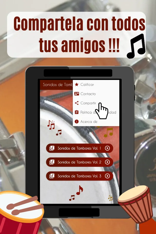 Sonidos de Tambores. | Indus Appstore | Screenshot