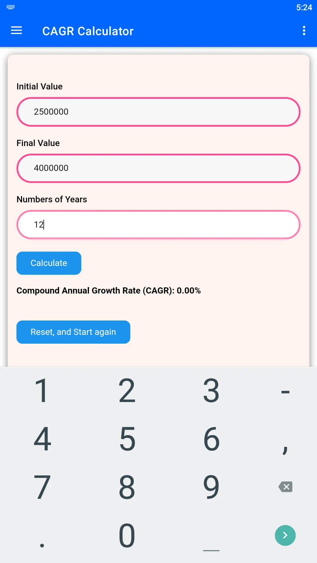 CAGR Calculator | Indus Appstore | Screenshot