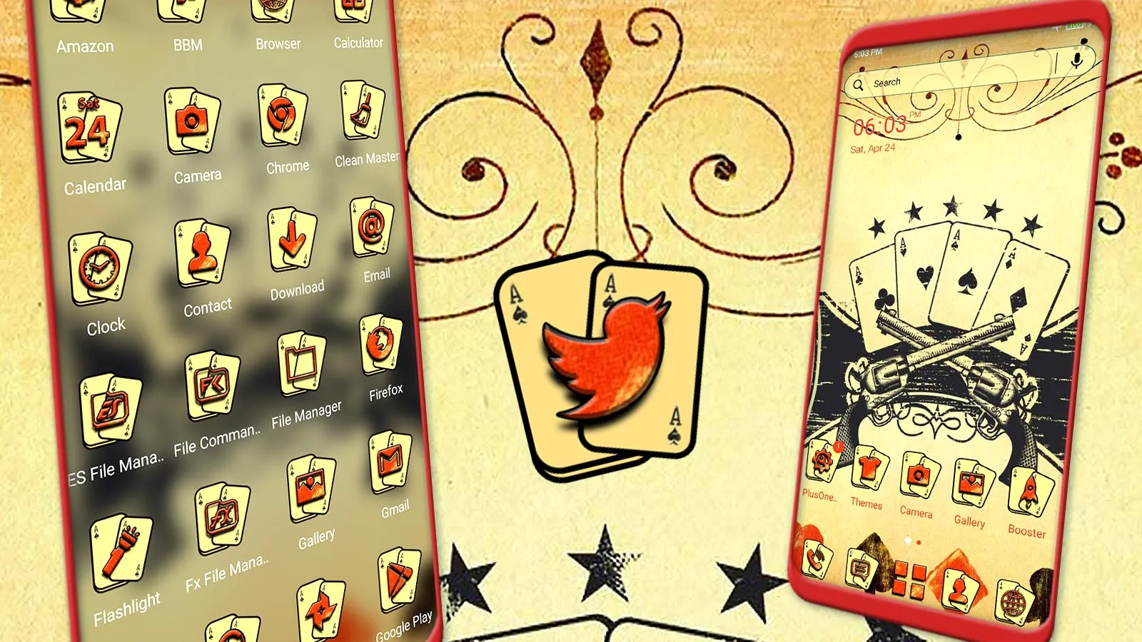 Vintage Cards Launcher Theme | Indus Appstore | Screenshot