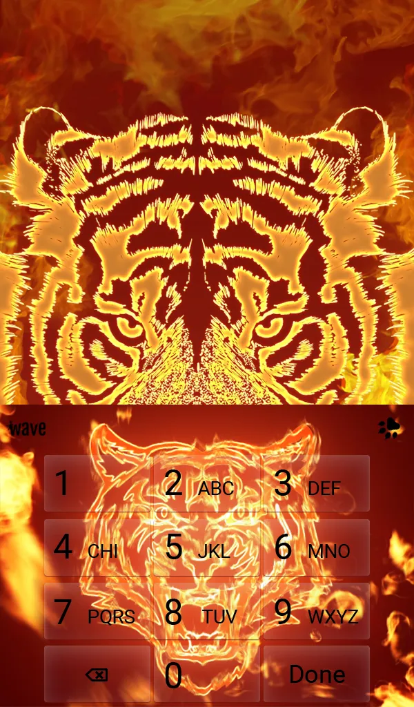 Fire Tiger Keyboard Wallpaper | Indus Appstore | Screenshot