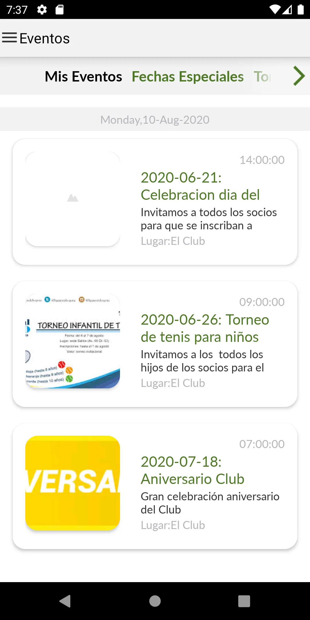 App Ligas Deportivas | Indus Appstore | Screenshot