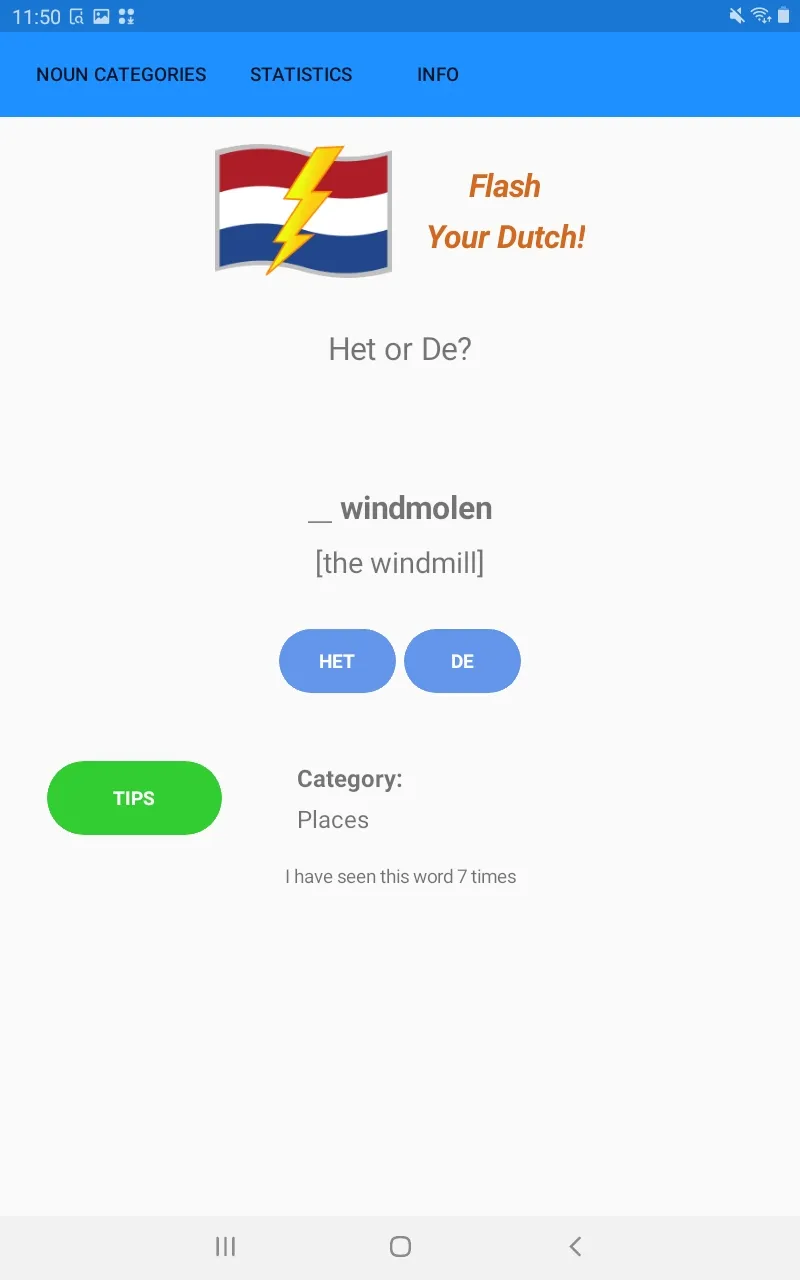 Flash Your Dutch: Het Or De? | Indus Appstore | Screenshot