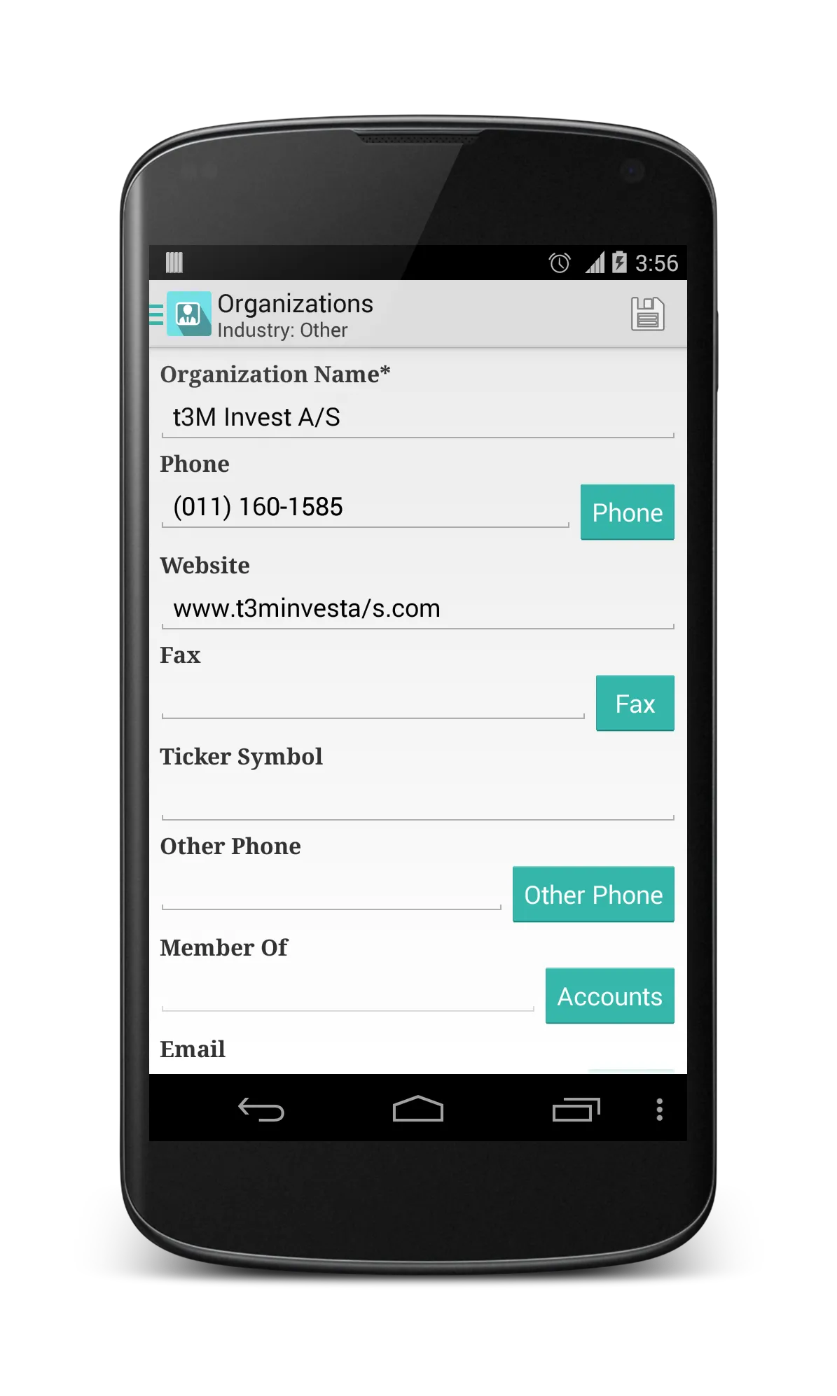 anCRM - vTiger CRM Client | Indus Appstore | Screenshot