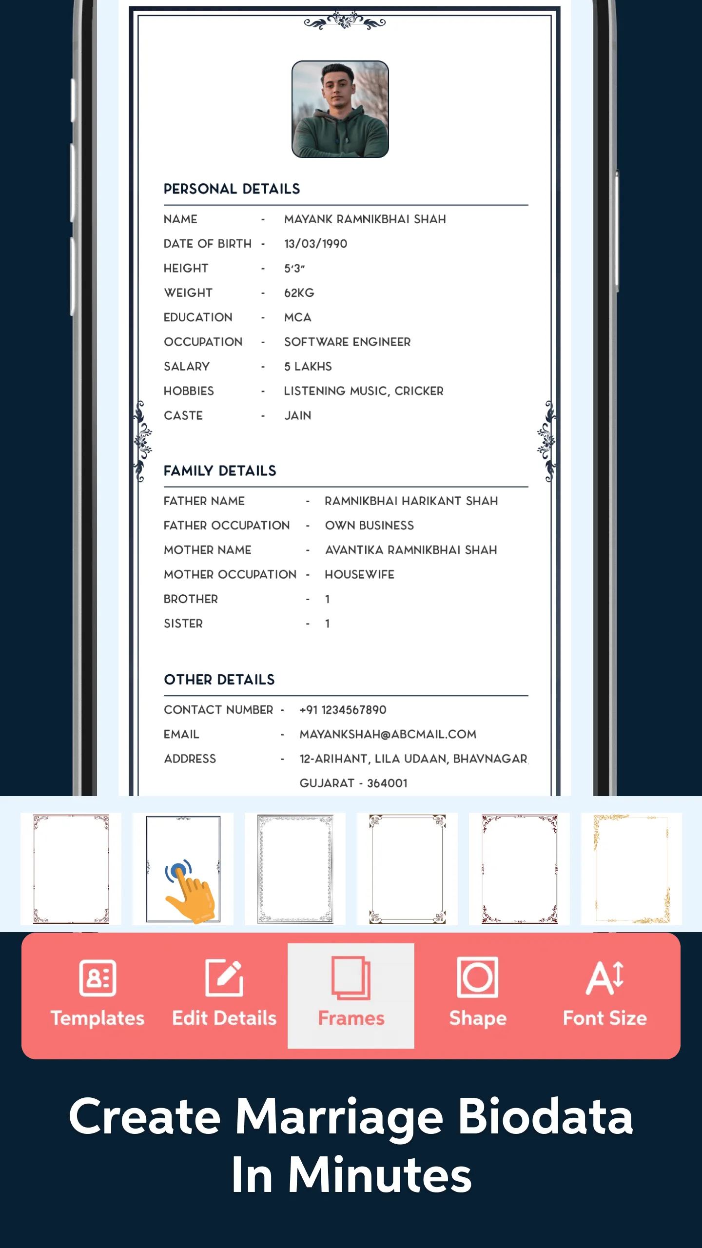 Marriage Biodata Creator | Indus Appstore | Screenshot