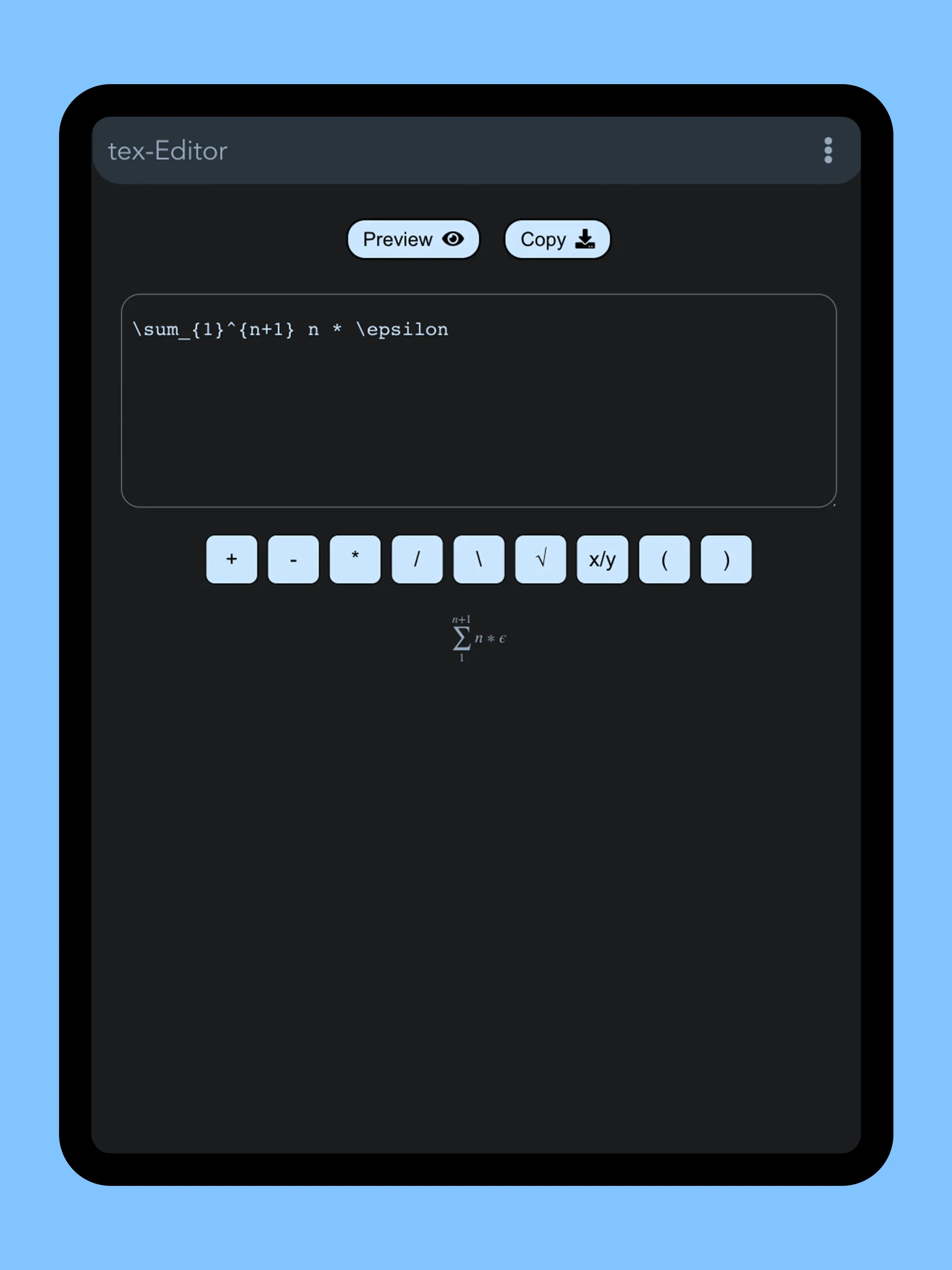 LaTeX Formula Editor | Indus Appstore | Screenshot