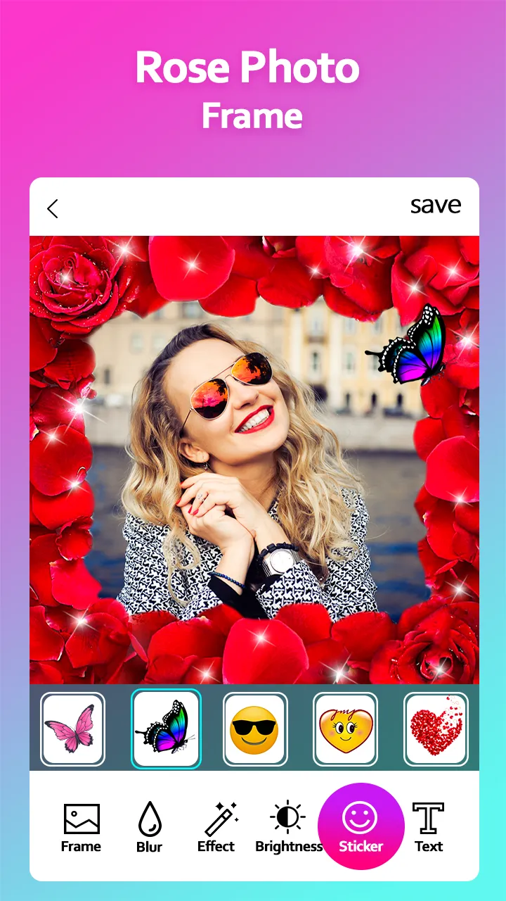 Rose Photo Frame | Indus Appstore | Screenshot