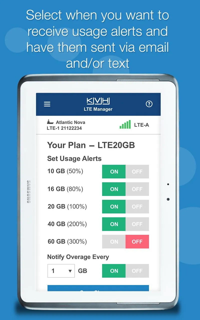 KVH LTE Manager | Indus Appstore | Screenshot