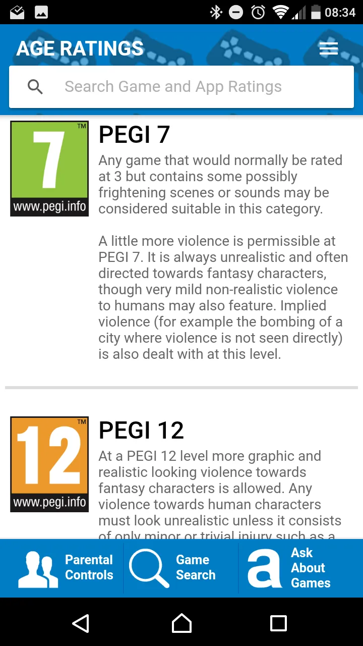 PEGI Ratings | Indus Appstore | Screenshot