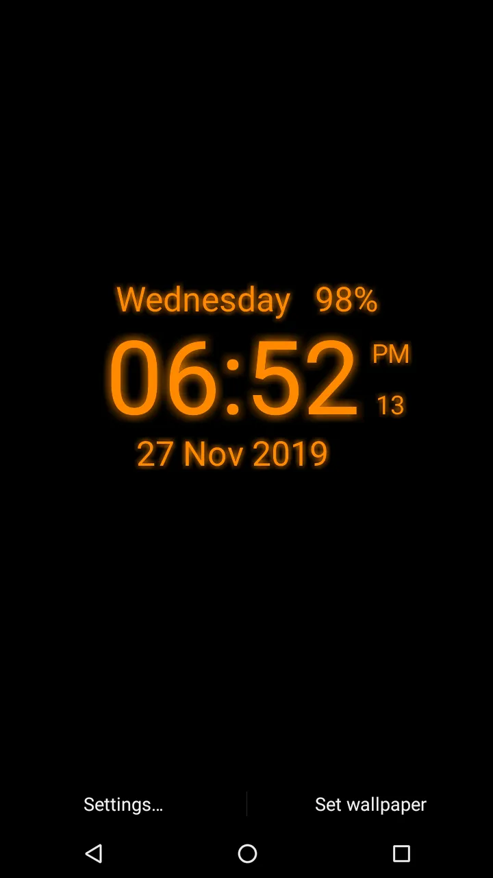 Digital Clock Live Wallpaper | Indus Appstore | Screenshot