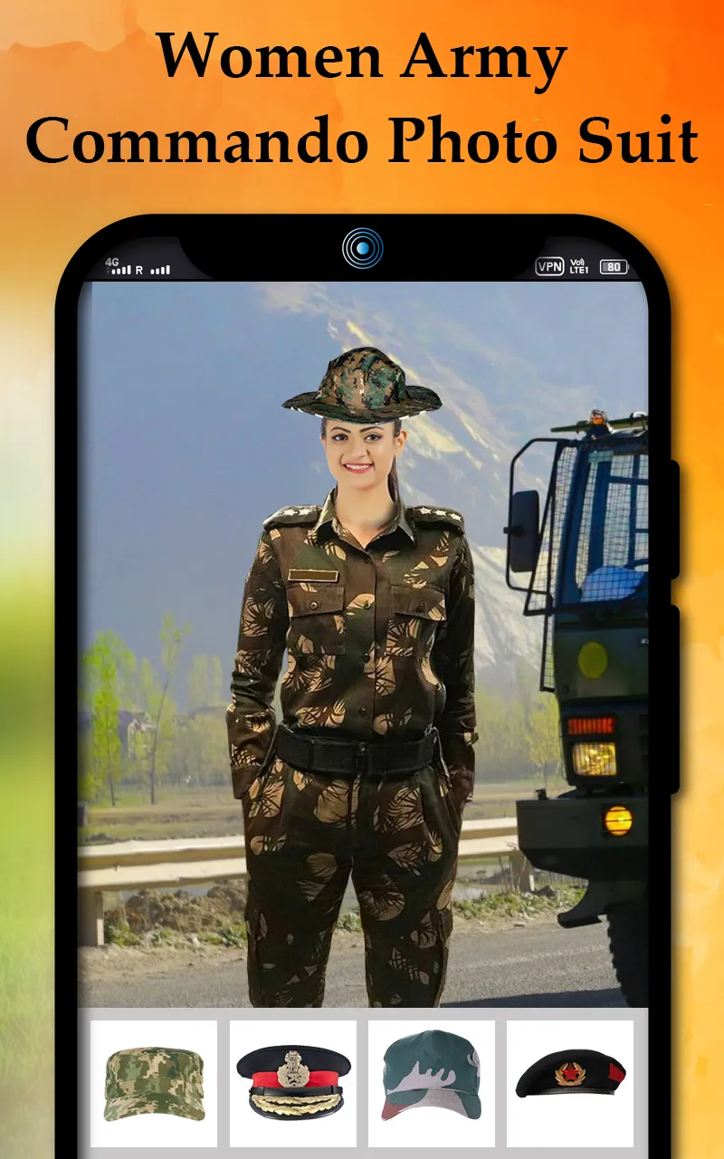 Women army commando photo suit | Indus Appstore | Screenshot