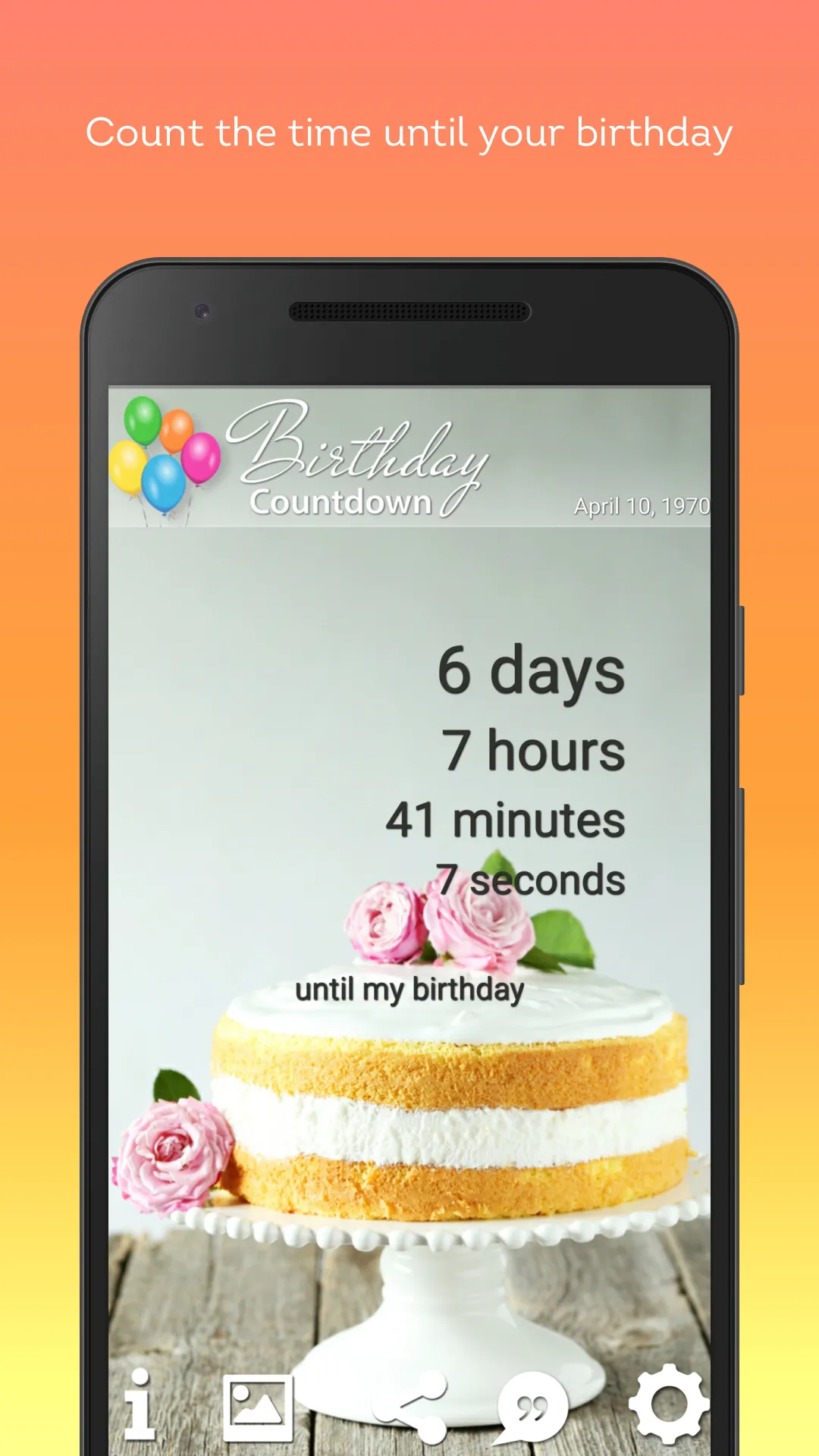 Birthday Countdown | Indus Appstore | Screenshot