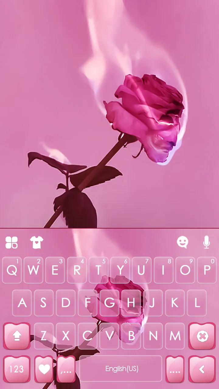 Aesthetic Pink Rose Keyboard B | Indus Appstore | Screenshot