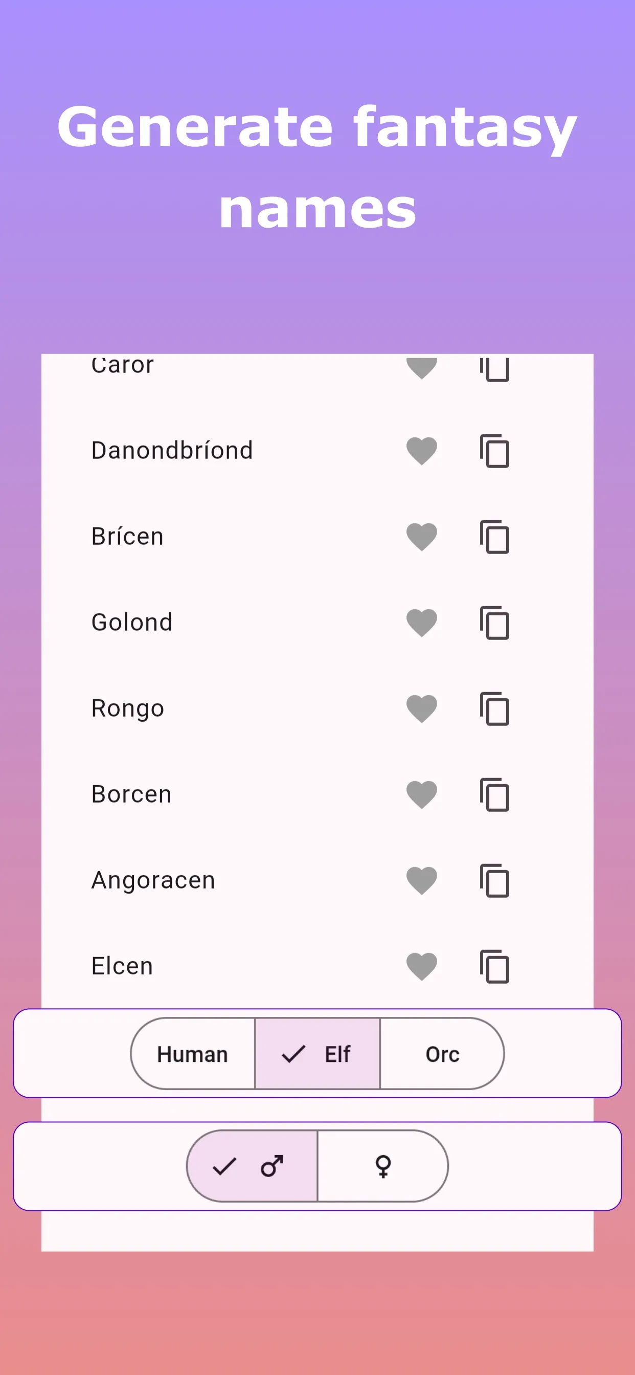 Name Generator | Indus Appstore | Screenshot