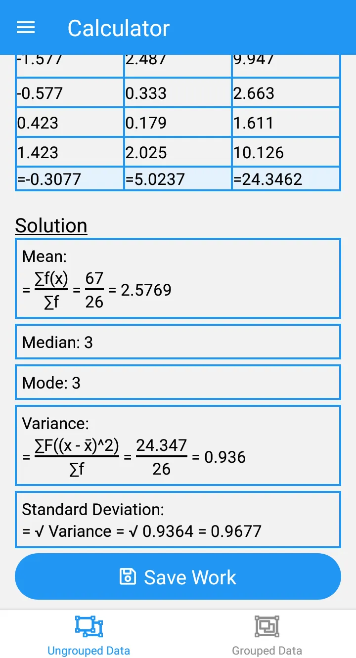 Statistics Calculator | Indus Appstore | Screenshot